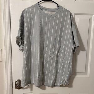 Original Use Light Gray Striped Tee